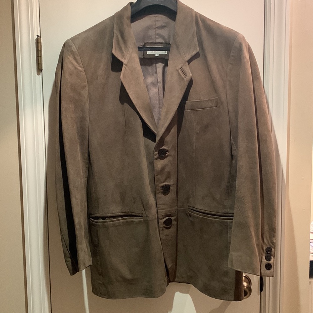 Giorgio Armani suede leather jacket.
